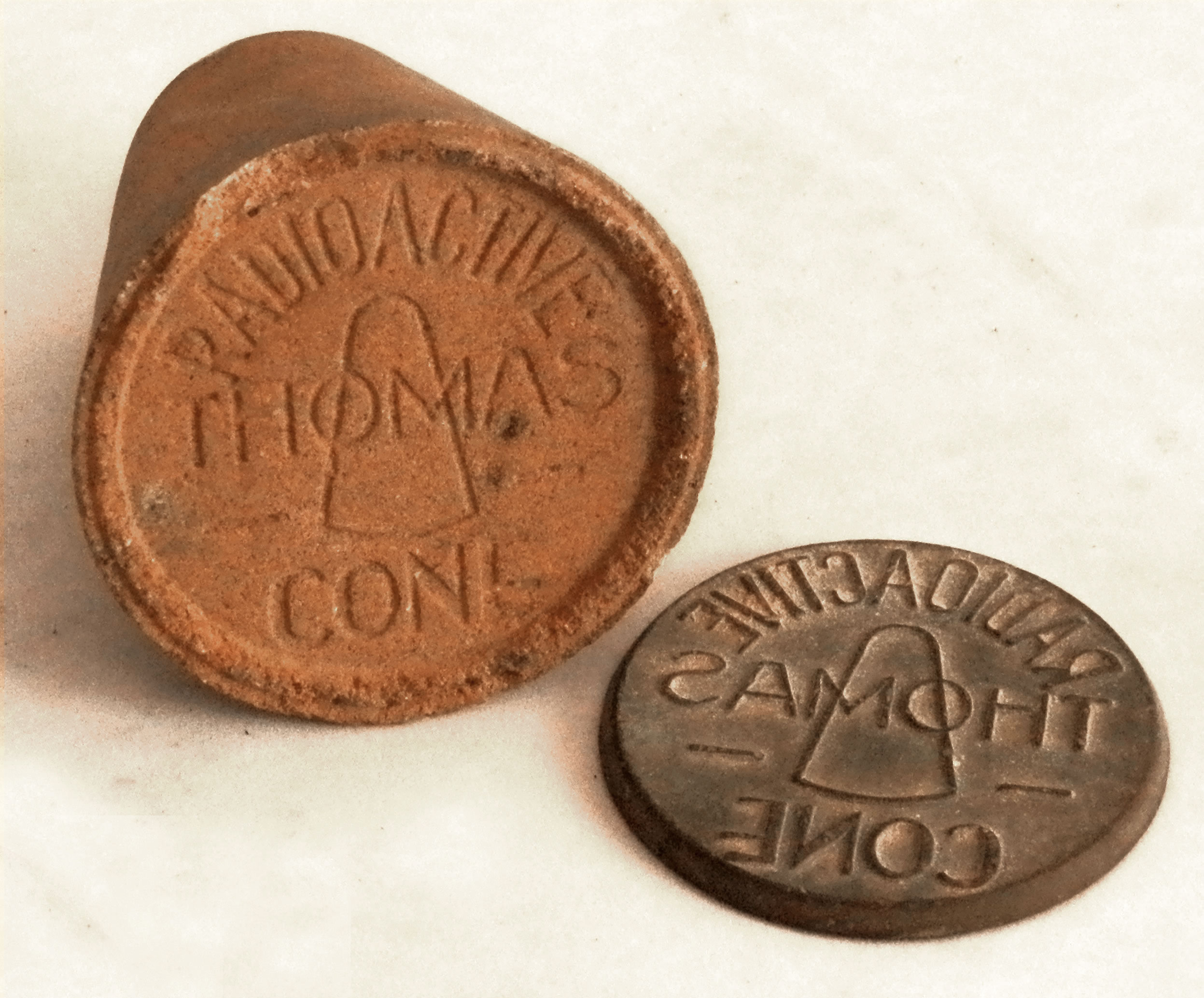 Mold and Stamps for the Thomas Radioactive Cone (ca. 1935-1955)