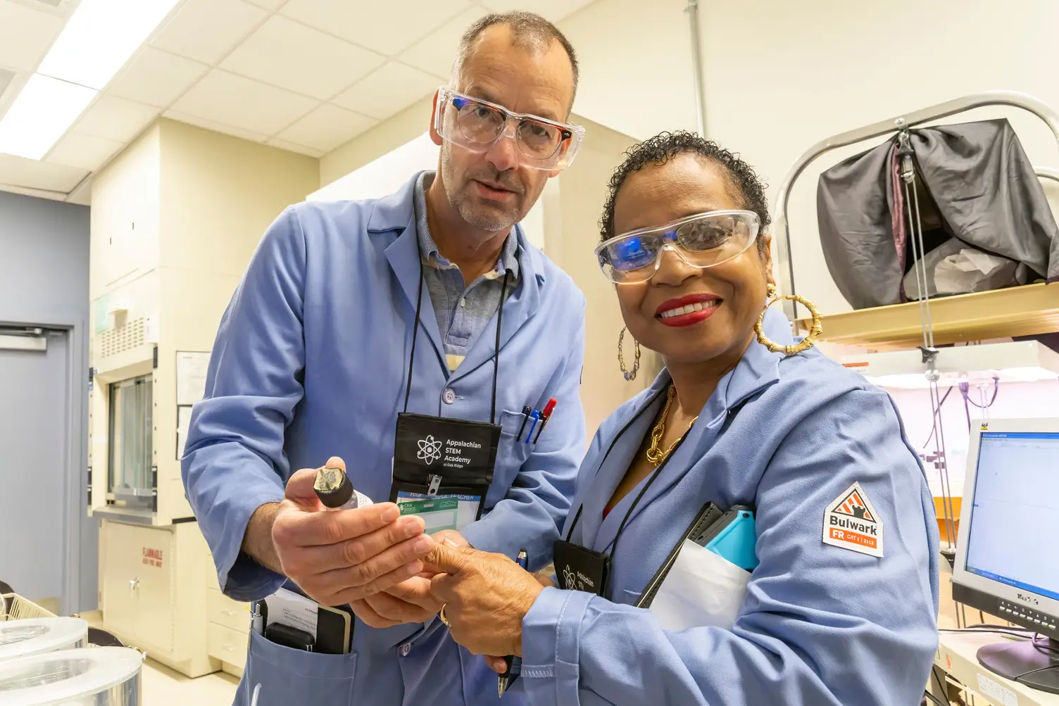 Two teachers participate in the Appalachian STEM Academy at Oak Ridge