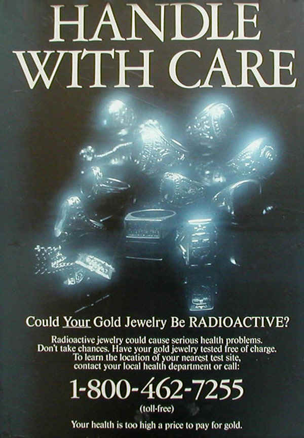 Poster: Could your gold jewerly be radioactive? 