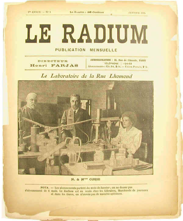 The First Issue of Le Radium