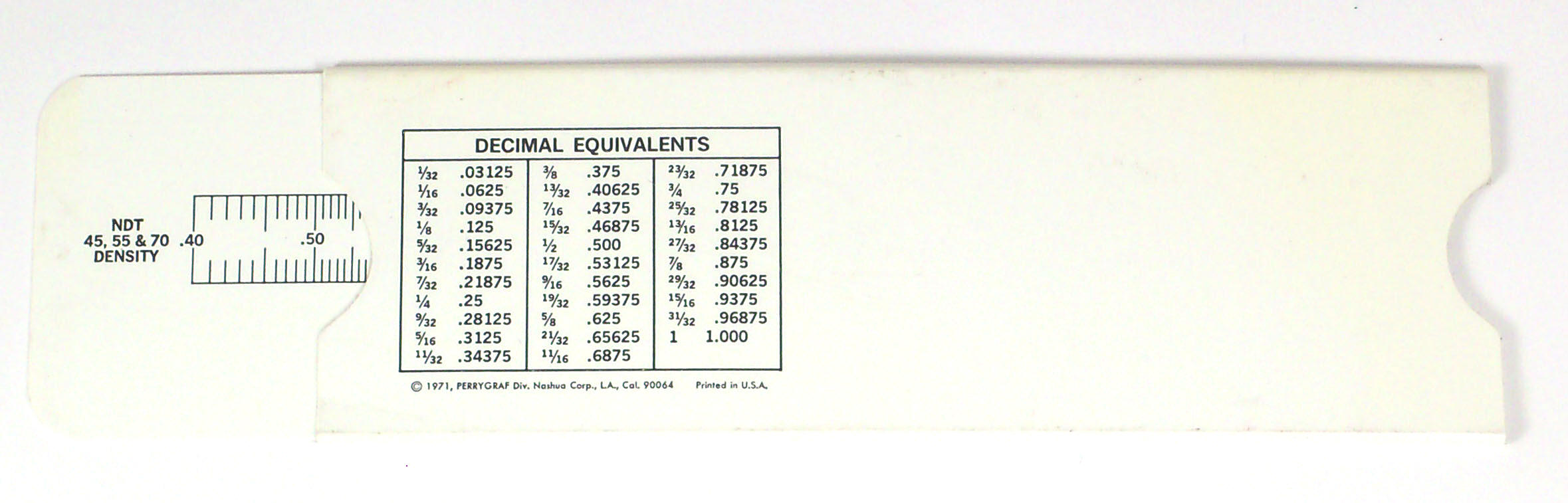 Exposure Adjuster for Chronex NDT X-Ray Film (ca. 1970s)