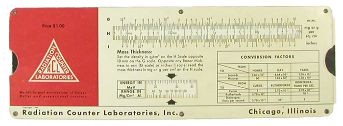 RCL Slide Rule (1950s)