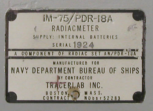 IM-75/PDR-18A Gamma Scintillator