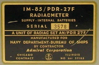 AN/PDR-27 GM Survey Meter