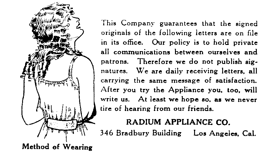 Degnen's Standard Radio-Active Solar Pad (1915-1930)