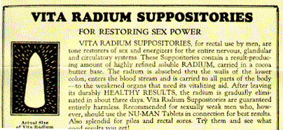 Vita Radium Suppositories (ca.1930)