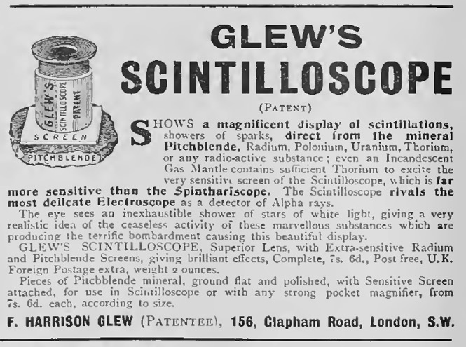 Glew's Scintilloscope (ca. 1904-1921)