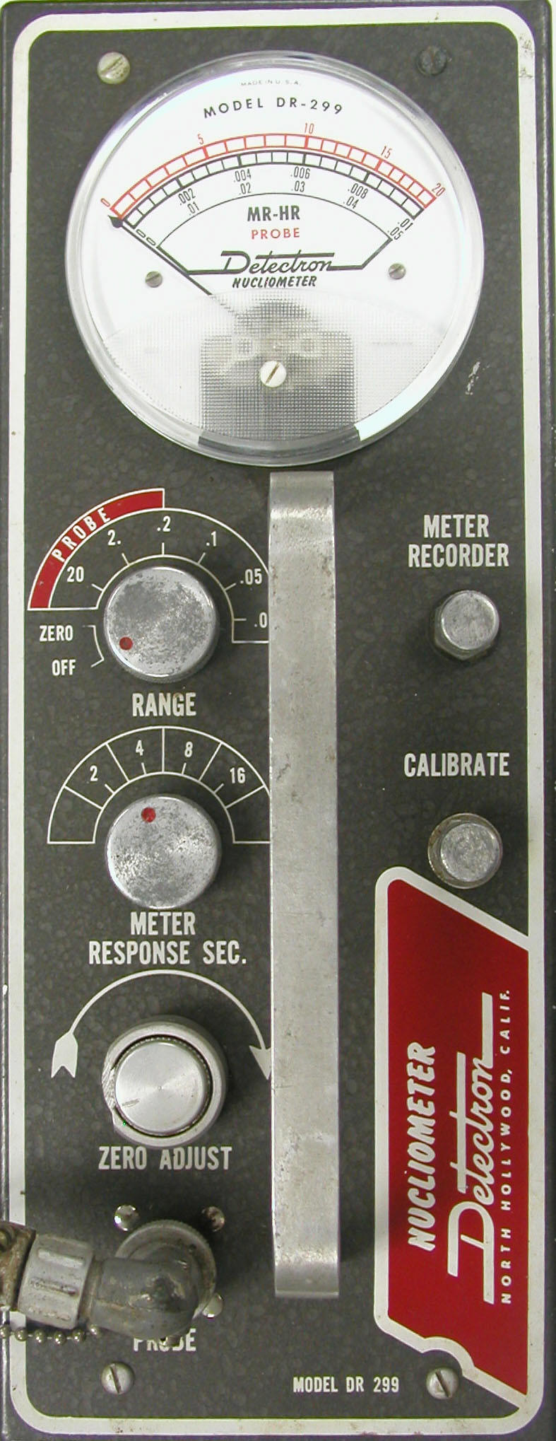 Detectron Nucliometer Model DR-299 Geiger Mueller Survey Meter (ca. 1955)