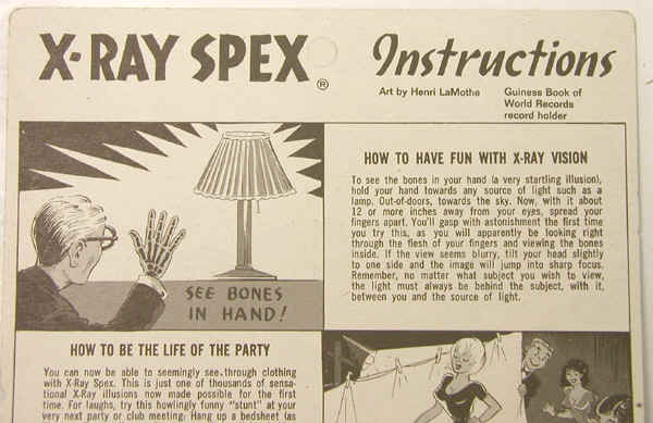 X-Ray Spex instructions