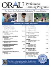 ORAU Professional Training Programs flyer