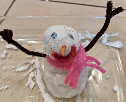 Fizzy melting snowman
