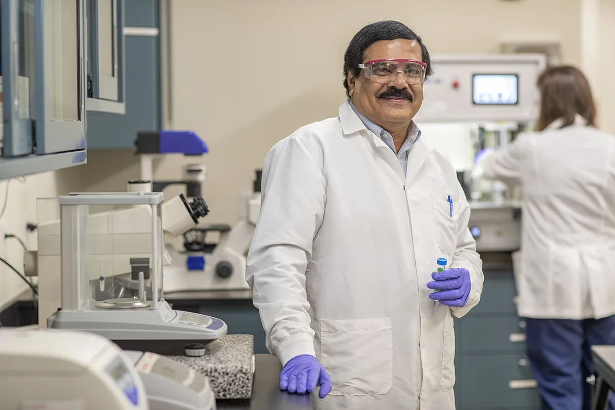 Adayabalam Balajee, Ph.D., director of the ORISE Cytogenetic Biodosimetry Laboratory 