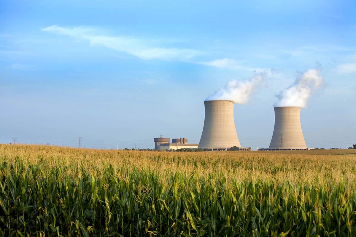 Nuclear power plant cooling towers