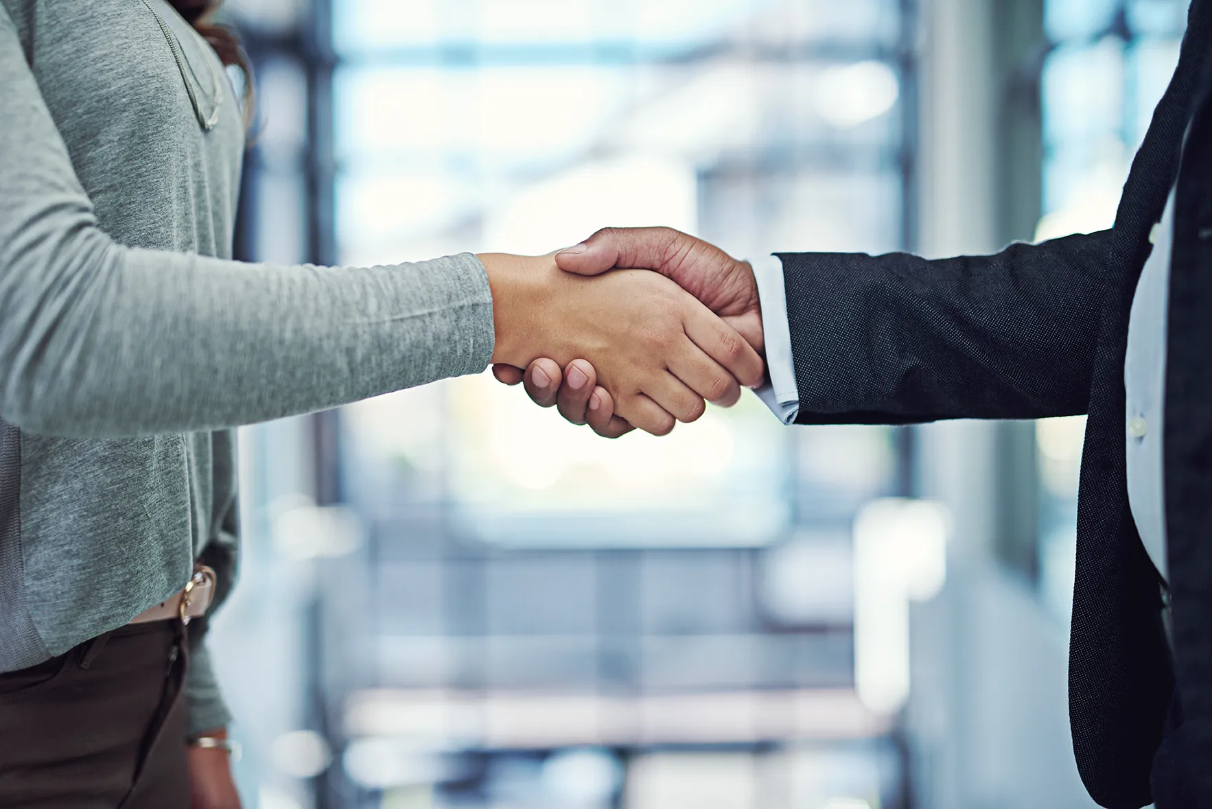 Two people shaking hands